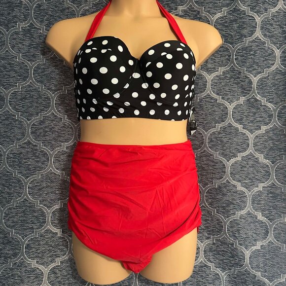 Unique and classic NWT women's 4xl (fits like 1xl) 2 piece bikini set - Picture 1 of 5